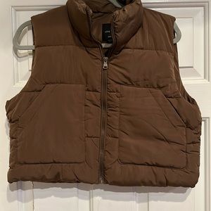 Love Tree Brown Puffer Vest